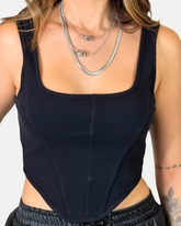 Cropped Corset Canelado