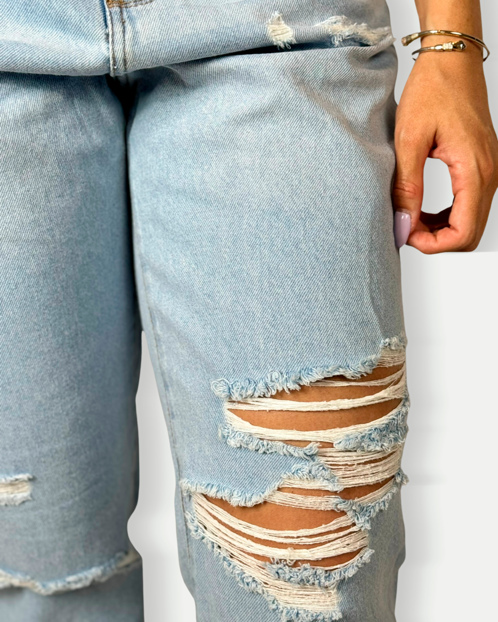 Calça Mom Destroyed Jeans