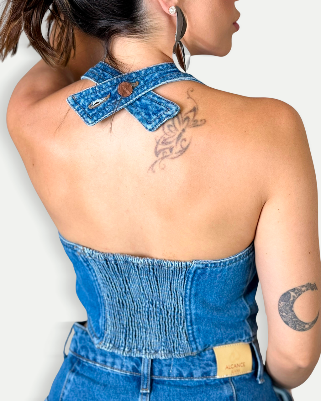 Cropped Frente Única Jeans