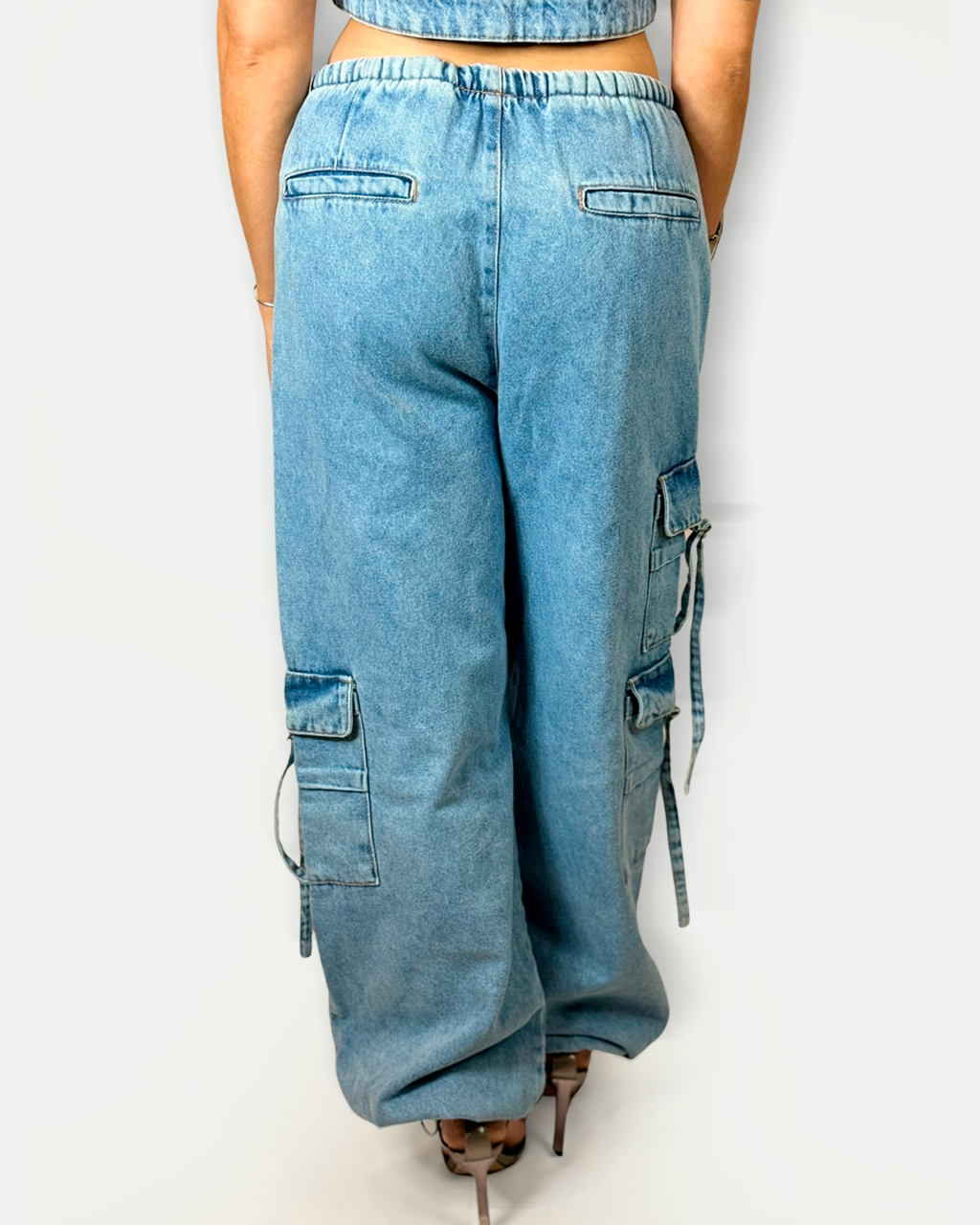 Calça Cargo Parachute Jeans